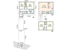 【東京都/北区赤羽】北区赤羽3丁目　中古戸建 間取り図