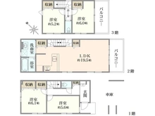 【東京都/足立区新田】足立区新田1丁目　新築戸建1号棟 間取り図