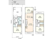 【東京都/板橋区蓮根】板橋区蓮根1丁目　中古戸建 間取り図