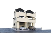 【東京都/足立区新田】足立区新田1丁目　新築戸建2号棟 完成予想図：全2区画右側（図面を基に描き起したもので、実際とは多少異なる場合があります。）