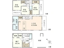 【東京都/足立区新田】足立区新田1丁目　新築戸建2号棟 間取り図