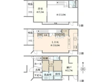 【京都府/京都市中京区中筋通竹屋町上る】京都市中京区中筋通竹屋町上る末丸町　戸建 間取り図