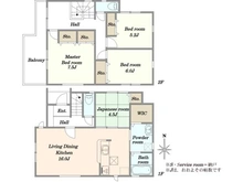【千葉県/松戸市六実】松戸市六実1丁目　新築戸建 間取り図