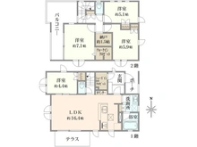 【神奈川県/横浜市瀬谷区三ツ境】横浜市瀬谷区三ツ境　中古戸建 間取り図