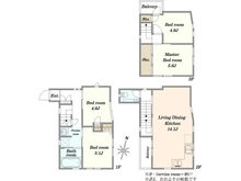 【東京都/世田谷区三宿】世田谷区三宿2丁目　中古戸建 間取り図