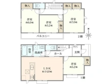 【神奈川県/大和市福田】大和市福田8丁目新築戸建て　C号棟(全4棟) 間取り図
