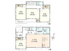 【神奈川県/大和市福田】大和市福田5丁目　新築戸建　E号棟 間取り図