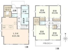【神奈川県/横浜市旭区本村町】横浜市旭区本村町　新築戸建 間取り図