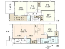 【神奈川県/横浜市磯子区杉田】磯子区杉田2丁目　新築戸建　1号棟 間取り図