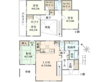 【神奈川県/川崎市高津区上作延】高津区上作延4丁目　中古戸建 間取り図