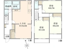 【神奈川県/横浜市鶴見区東寺尾東台】鶴見区東寺尾東台　中古戸建 間取り図