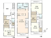 【神奈川県/川崎市幸区戸手】川崎市幸区戸手4丁目　新築戸建　2号棟／全10棟 間取り図