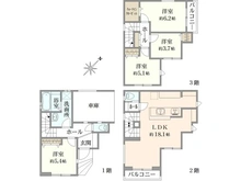 【神奈川県/川崎市幸区戸手】川崎市幸区戸手4丁目　新築戸建　7号棟／全10棟 間取り図