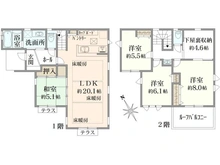 【神奈川県/横浜市旭区金が谷】旭区金が谷二丁目　中古戸建 間取り図