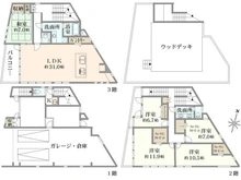 【神奈川県/藤沢市片瀬】藤沢市片瀬3丁目　中古戸建 間取り図