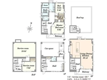 【東京都/港区高輪】港区高輪四丁目戸建 間取り図