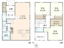 【兵庫県/伊丹市野間】伊丹市野間八丁目　戸建て 間取り図