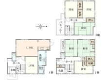 【大阪府/大阪市大正区泉尾】大阪市大正区泉尾一丁目　中古戸建 間取り図