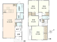 【大阪府/枚方市香里ケ丘】枚方市香里ケ丘四丁目　A号地 間取り図