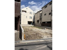 【大阪府/大阪市住吉区墨江】大阪市住吉区墨江1期1号棟 現地（建築前）：全2棟/左側長方形土地