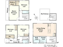 【千葉県/市川市市川南】市川市市川南二丁目　新築戸建　A号棟 間取り図