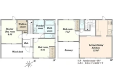 【千葉県/千葉市花見川区武石町】千葉市花見川区武石町一丁目　中古戸建 間取り図