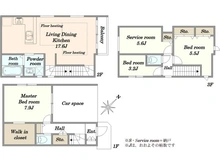 【千葉県/市川市塩焼】市川市塩焼二丁目　新築戸建 間取り図