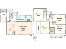 【千葉県/千葉市中央区登戸】千葉市中央区登戸三丁目　新築戸建　2号棟 間取り図