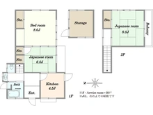 【千葉県/千葉市花見川区長作台】千葉市花見川区長作台二丁目　中古戸建 間取り図