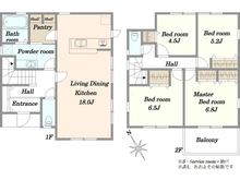 【千葉県/千葉市花見川区こてはし台】千葉市花見川区こてはし台一丁目　新築戸建　2号棟 間取り図
