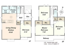 【千葉県/佐倉市王子台】佐倉市王子台五丁目　新築戸建 間取り図