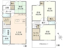 【東京都/東村山市久米川町】東村山市久米川町2丁目　中古戸建 間取り図