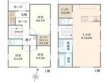 【埼玉県/所沢市大字山口】所沢市大字山口　新築戸建 間取り図