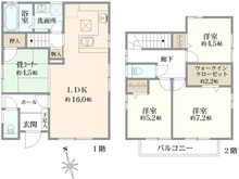【埼玉県/所沢市小手指町】所沢市小手指町5丁目　中古戸建 間取り図