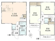 【東京都/練馬区関町南】練馬区関町南3丁目　新築戸建 間取り図