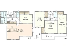 【埼玉県/入間市東町】入間市東町6丁目　中古戸建 間取り図