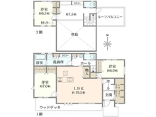 【埼玉県/所沢市大字上山口】所沢市大字上山口　新築戸建 間取り図