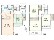 【埼玉県/所沢市東狭山ケ丘】所沢市東狭山ヶ丘　中古戸建 間取り図