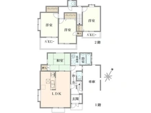 【埼玉県/所沢市大字下安松】所沢市大字下安松　戸建 間取り図