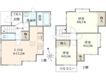 【東京都/東村山市青葉町】東村山市青葉町3丁目　中古戸建 間取り図