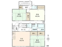 【埼玉県/所沢市花園】所沢市花園二丁目　中古戸建 間取り図
