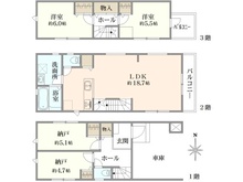 【東京都/板橋区高島平】板橋区高島平8丁目 新築戸建 間取り図