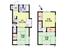 【千葉県/柏市東】柏市東1丁目　中古戸建 間取り図