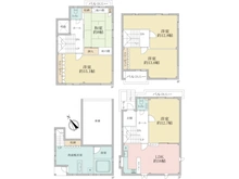 【大阪府/大阪市阿倍野区北畠】大阪市阿倍野区北畠1丁目中古戸建 間取り図