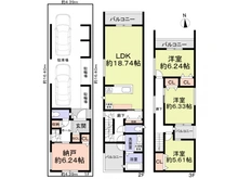 【大阪府/大阪市住吉区山之内】大阪市住吉区山之内3丁目 間取り図