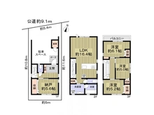 【愛知県/名古屋市瑞穂区軍水町】名古屋市瑞穂区軍水町3丁目中古戸建 間取り図