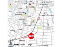 【京都府/京都市左京区田中春菜町】京都市左京区田中春菜町中古戸建 現地案内図