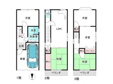【大阪府/大阪市東成区中本】大阪市東成区中本5丁目 中古一戸建て 間取り図
