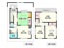 【兵庫県/西宮市津門川町】西宮市津門川町 中古一戸建て 間取り図