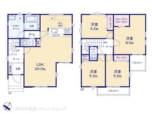 【埼玉県/さいたま市緑区東浦和】さいたま市緑区東浦和7丁目 新築一戸建て 間取り図